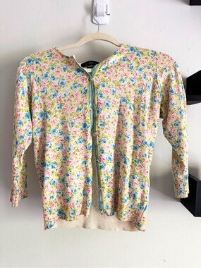SILX by August Silk Pink Floral Rose Button Cardigan